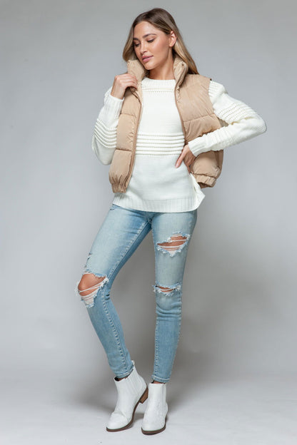 Snobbish Fine Fur Lining Quilted Vest us.meeeshop - 