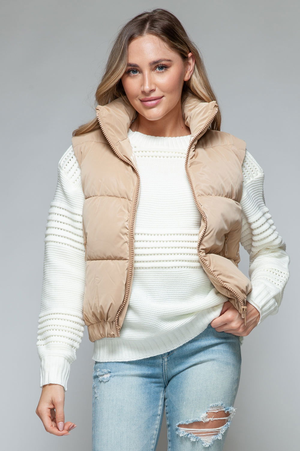 Snobbish Fine Fur Lining Quilted Vest us.meeeshop - 