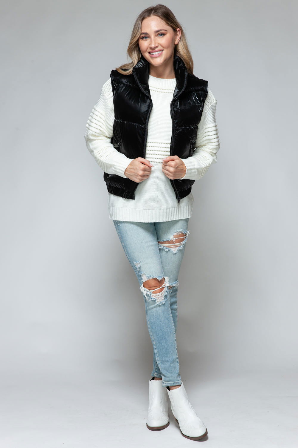 Snobbish Fine Fur Lining Quilted Vest us.meeeshop - 