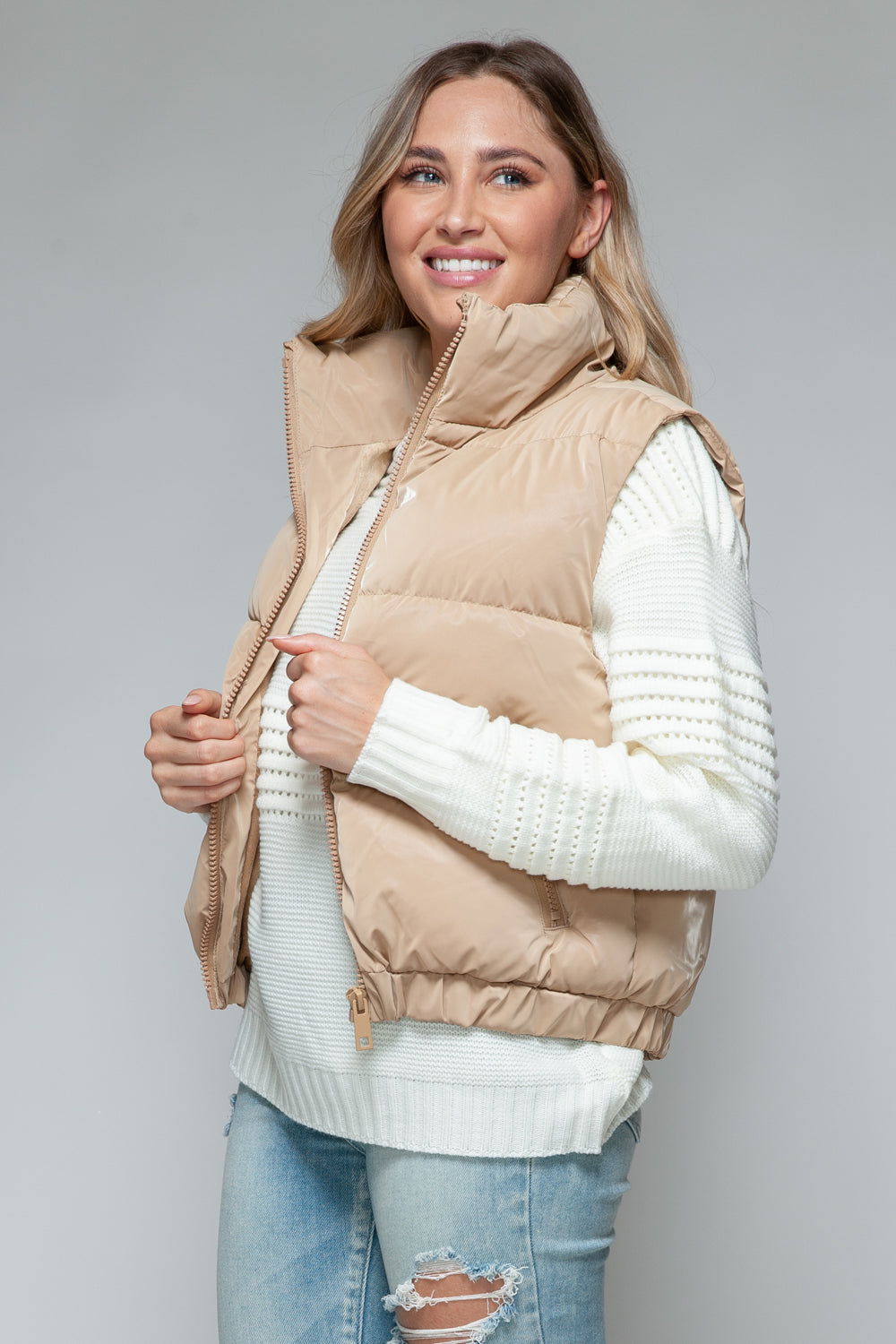 Snobbish Fine Fur Lining Quilted Vest us.meeeshop - 