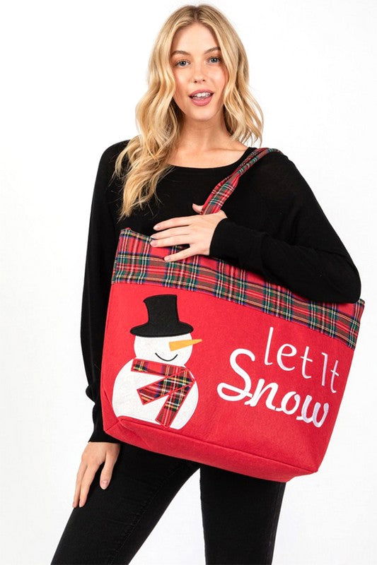 Snowman Christmas Oversize Tote us.meeeshop - 