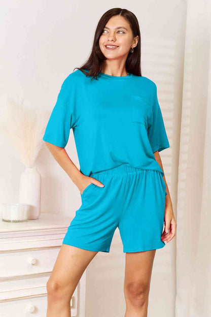 Soft Rayon Half Sleeve Top and Shorts Set us.meeeshop - Outfit Sets