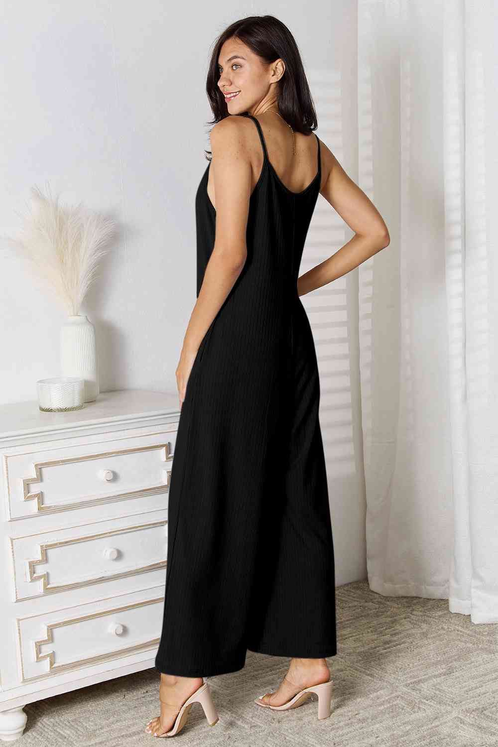 Spaghetti Strap V-Neck Jumpsuit us.meeeshop - 