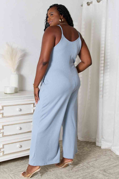 Spaghetti Strap V-Neck Jumpsuit us.meeeshop - 