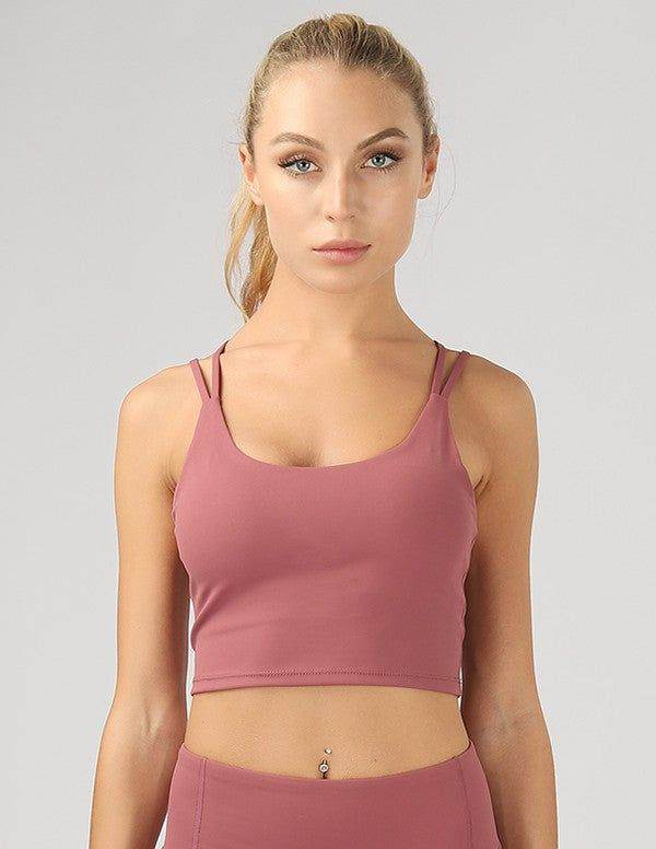 Split Shoulder Strap Crop Top - us.meeeshop