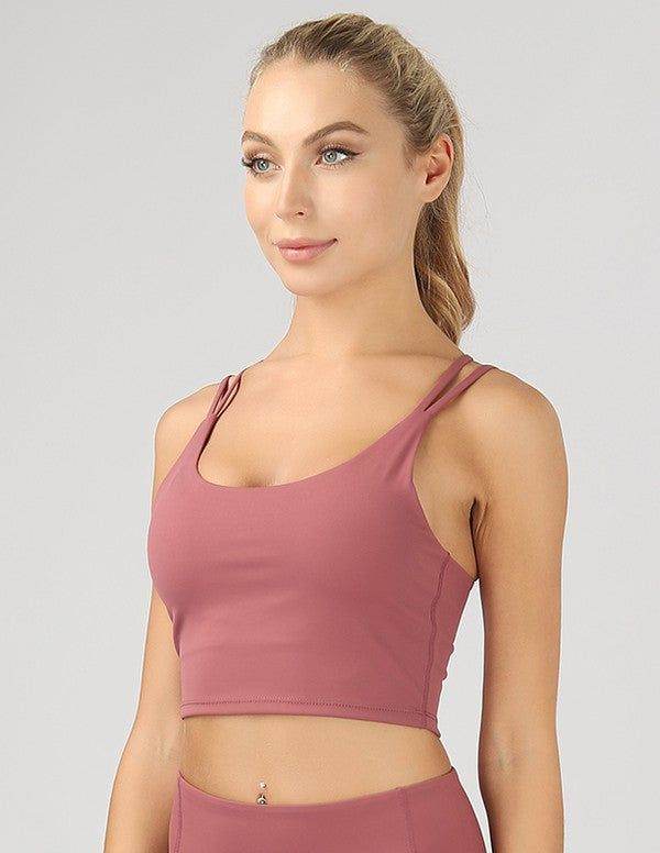 Split Shoulder Strap Crop Top - us.meeeshop