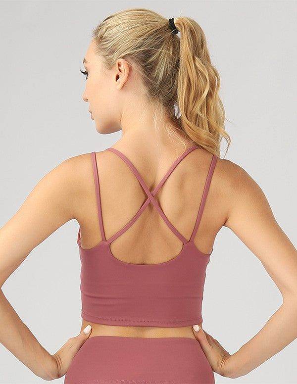 Split Shoulder Strap Crop Top - us.meeeshop