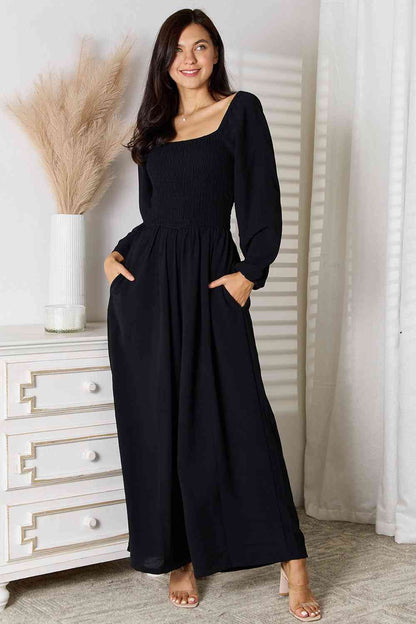 Square Neck Jumpsuit with Pockets us.meeeshop - 