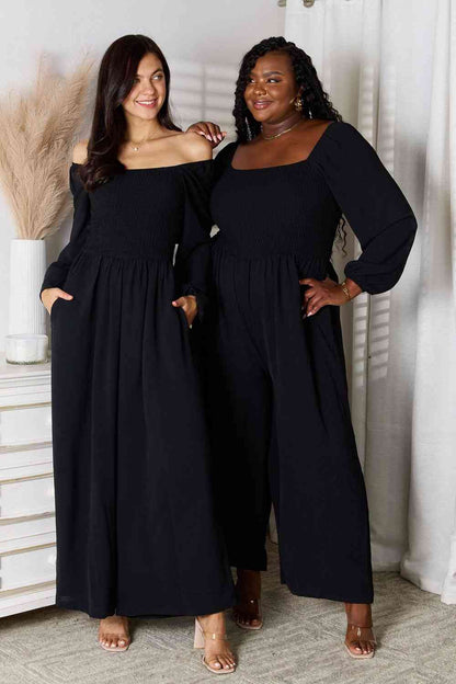 Square Neck Jumpsuit with Pockets | us.meeeshop