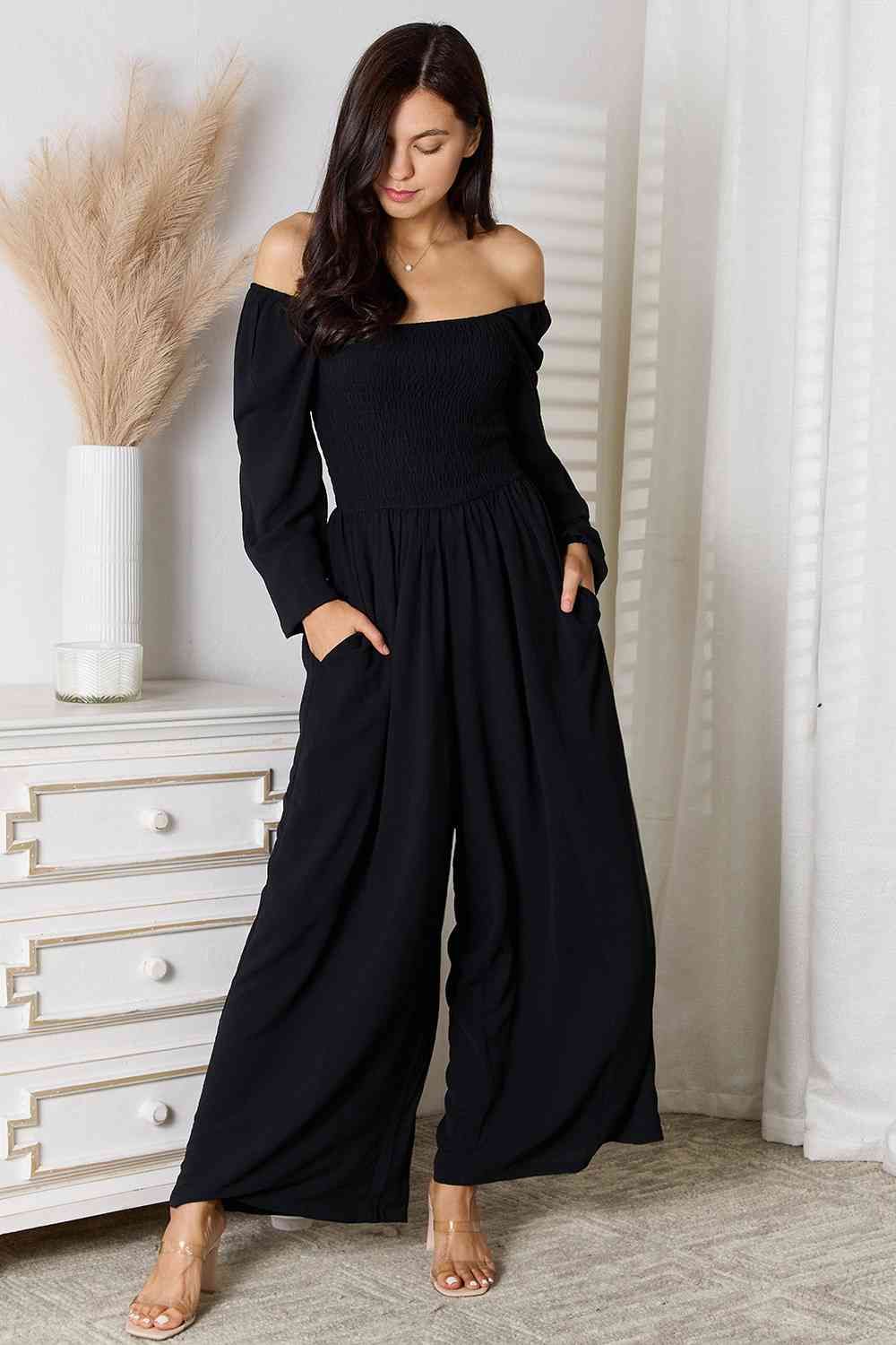 Square Neck Jumpsuit with Pockets us.meeeshop - 