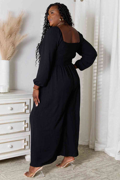 Square Neck Jumpsuit with Pockets | us.meeeshop
