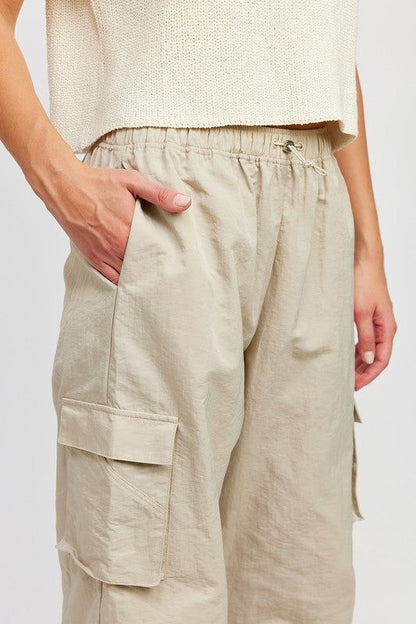 Straight Leg Pants With Elastic Waist Band us.meeeshop - 