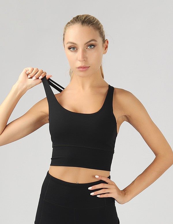 Women's Strappy Back Active Crop Top - us.meeeshop