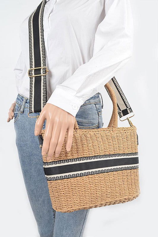 Straw Convertible Basket Tote us.meeeshop - 