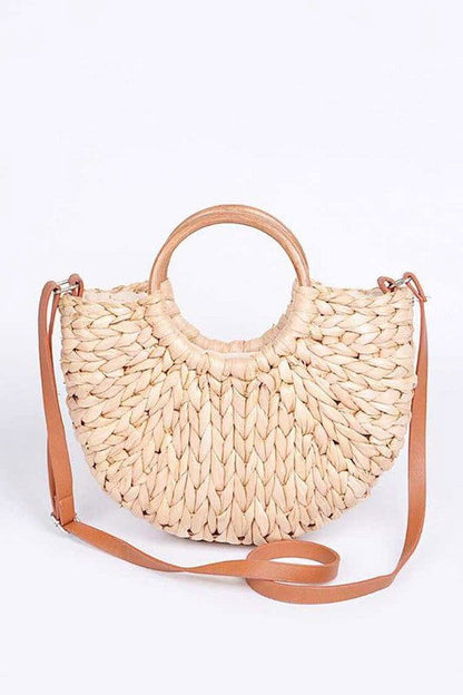 Straw Weaved Swing Clutch us.meeeshop - Handbags