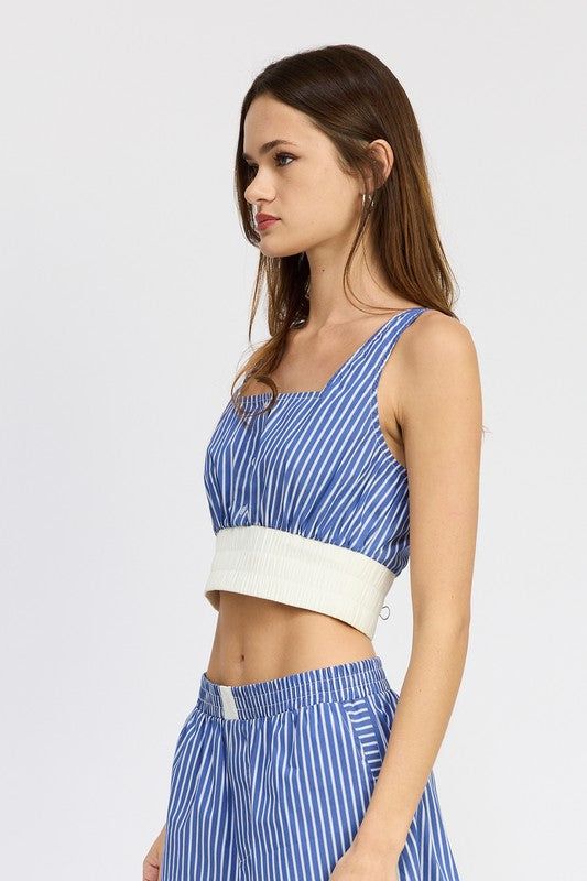 Striped Crop Tank Top us.meeeshop - 