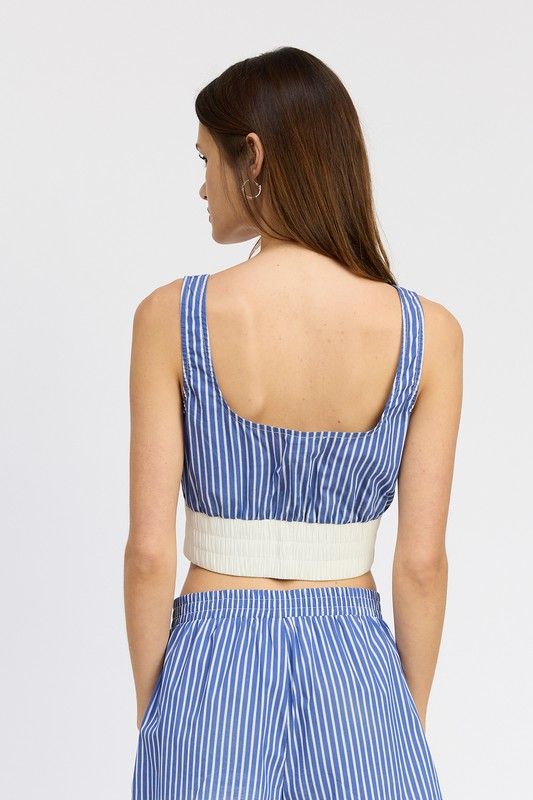 Striped Crop Tank Top us.meeeshop - 