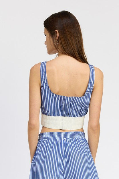 Striped Crop Tank Top us.meeeshop - 