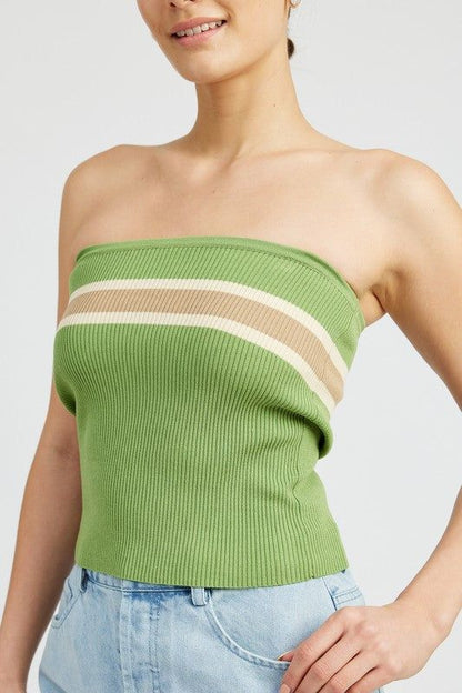 Striped Tube Top us.meeeshop - 