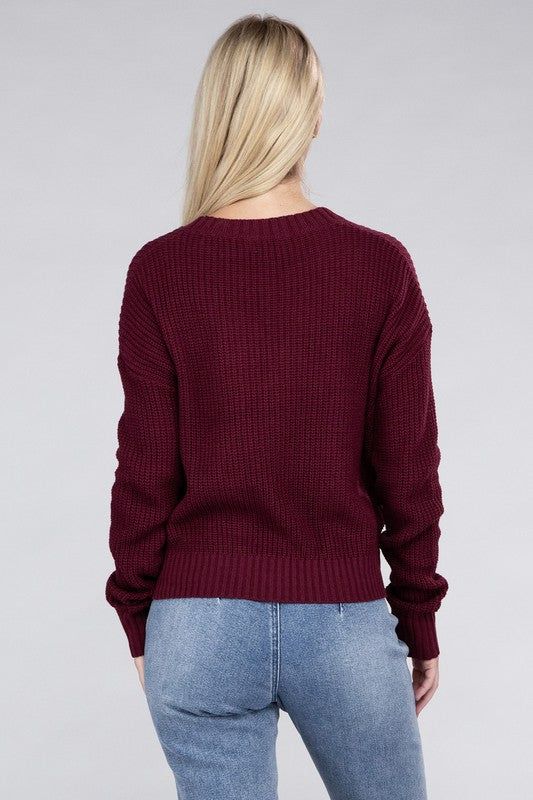 Women's Striped Pullover Sweater - us.meeeshop