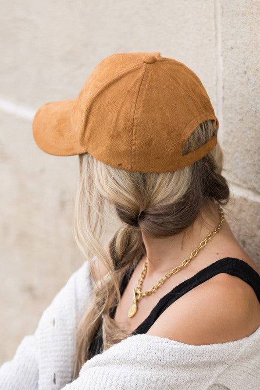 Suede Boyfriend Ball Cap Hat us.meeeshop - 