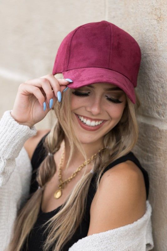 Suede Boyfriend Ball Cap Hat us.meeeshop - 