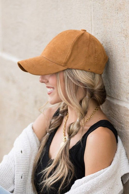 Suede Boyfriend Ball Cap Hat us.meeeshop - 