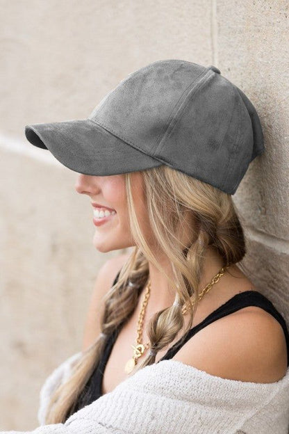 Suede Boyfriend Ball Cap Hat us.meeeshop - 