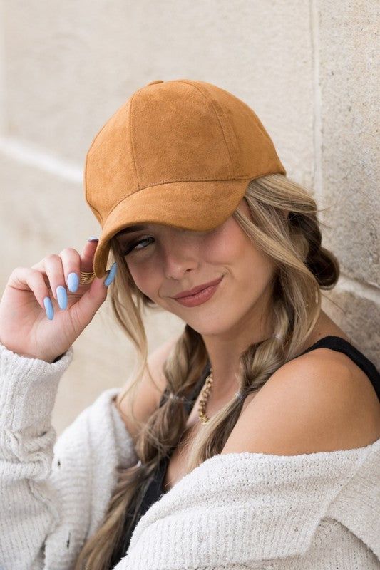 Suede Boyfriend Ball Cap Hat us.meeeshop - 