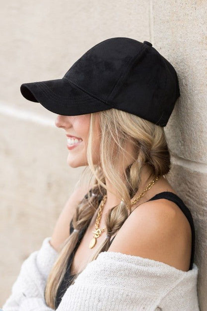 Suede Boyfriend Ball Cap Hat us.meeeshop - 