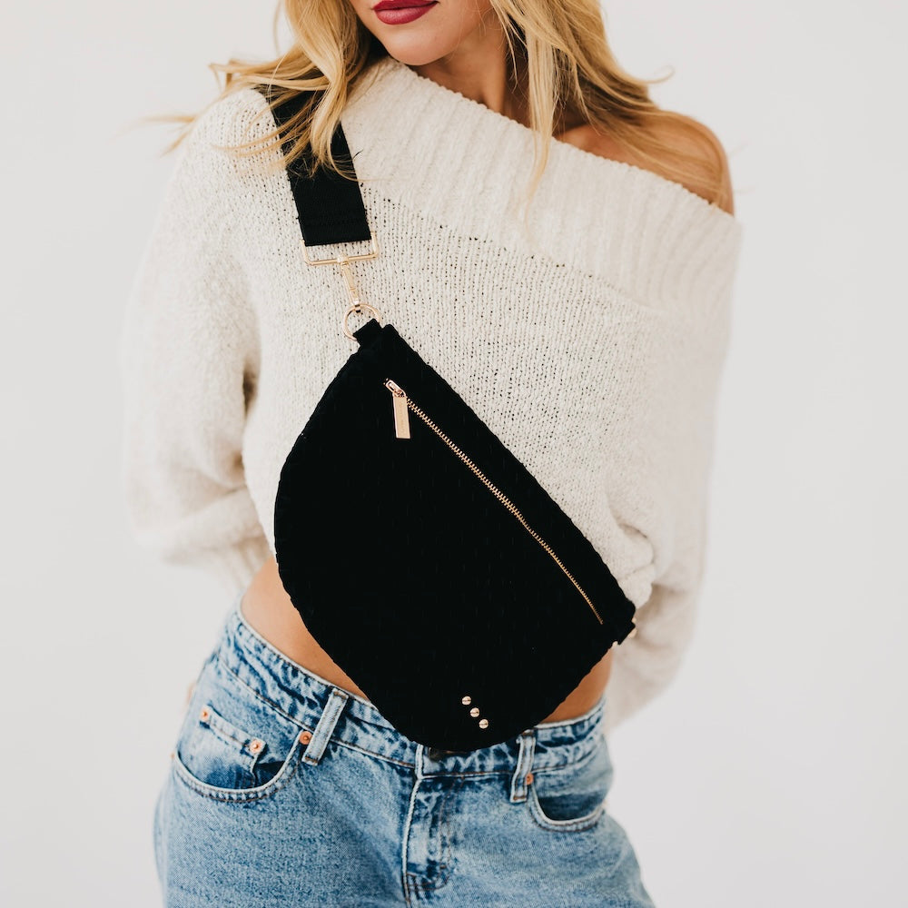 Suede Westlyn Woven Bum Bag