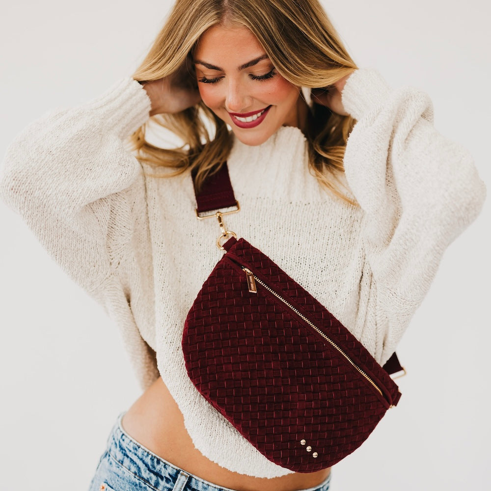 Suede Westlyn Woven Bum Bag
