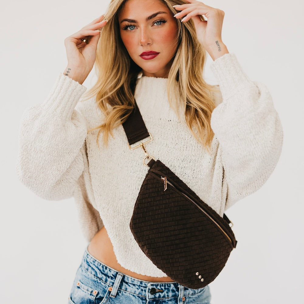 Suede Westlyn Woven Bum Bag