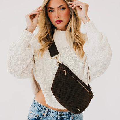 Suede Westlyn Woven Bum Bag