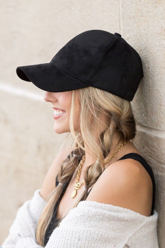 Suede Boyfriend Ball Cap Hat - us.meeeshop