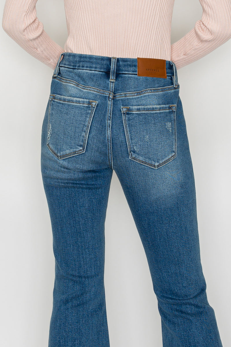 eco friendly crop Eco Friendly Crop Flare Jeans view 18 (bottom) - shop at us.meeeshop