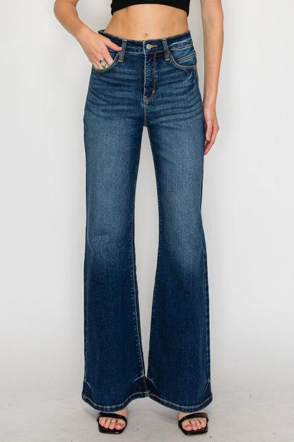 leilani tummy control Leilani Tummy Control High Rise Holly Flare Jeans view 11 (bottom) - shop at us.meeeshop
