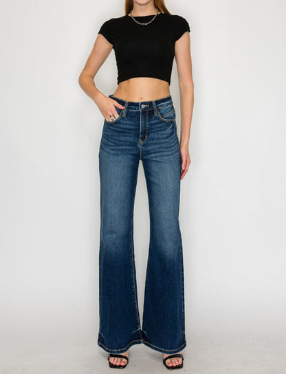 leilani tummy control Leilani Tummy Control High Rise Holly Flare Jeans view 14 (bottom) - shop at us.meeeshop