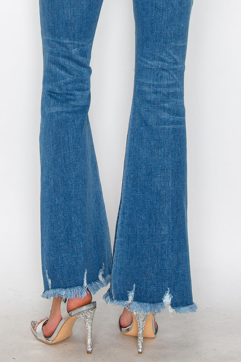 stellar high rise Stellar High Rise Flare Jeans view 14 (bottom) - shop at us.meeeshop