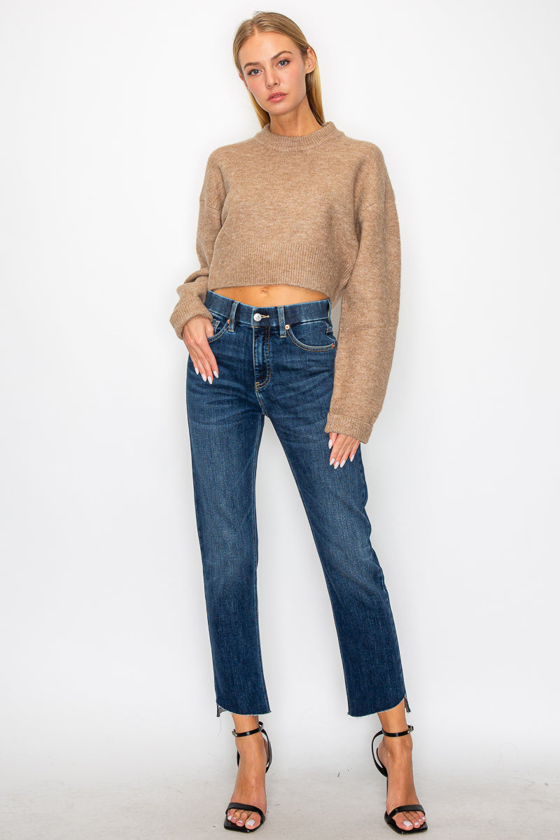francesca tummy control Francesca Tummy Control High Rise Straight Jeans view 10 (bottom) - shop at us.meeeshop