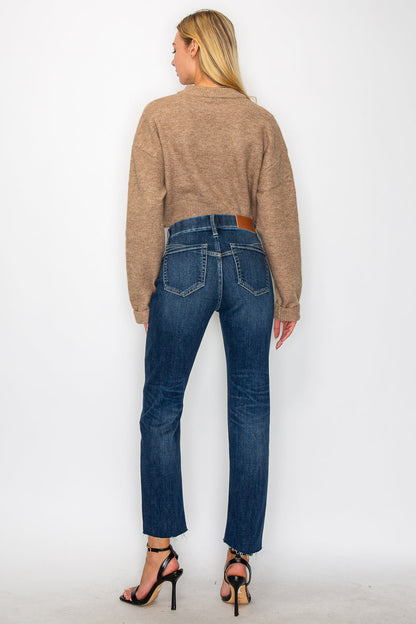 francesca tummy control Francesca Tummy Control High Rise Straight Jeans view 15 (bottom) - shop at us.meeeshop
