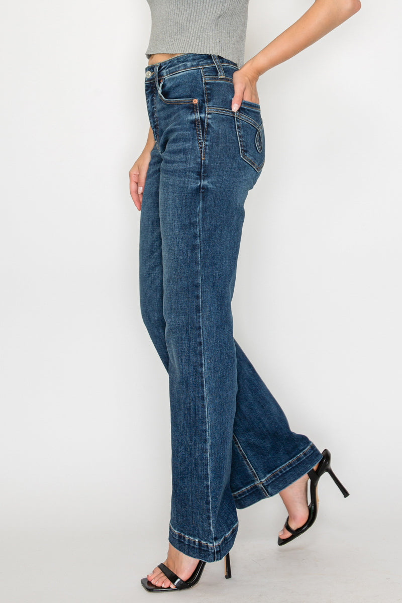 josephine tummy control Josephine Tummy Control High Rise Relaxed Holly Flare Jeans view 16 (bottom) - shop at us.meeeshop
