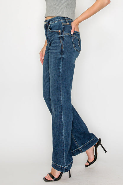 josephine tummy control Josephine Tummy Control High Rise Relaxed Holly Flare Jeans view 16 (bottom) - shop at us.meeeshop