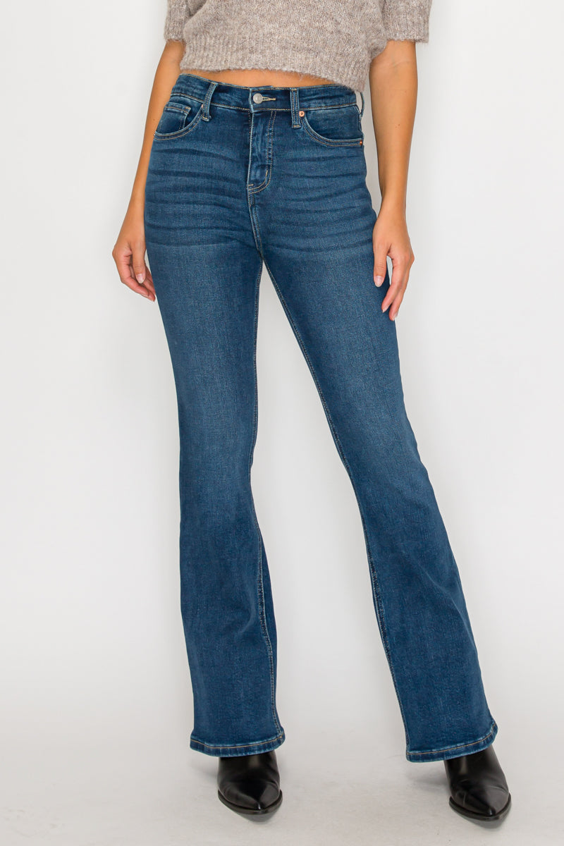 tummy control high Tummy Control High Rise Bootcut Jeans view 13 (bottom) - shop at us.meeeshop