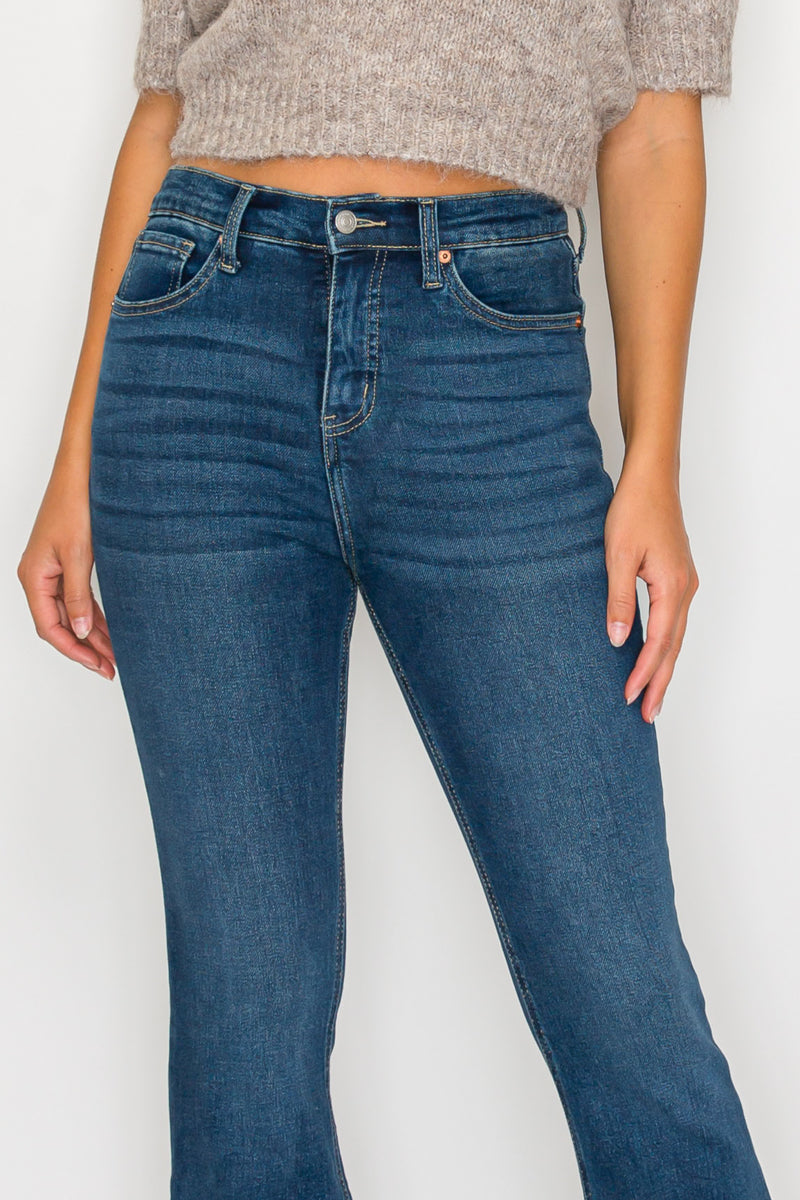 tummy control high Tummy Control High Rise Bootcut Jeans view 16 (bottom) - shop at us.meeeshop