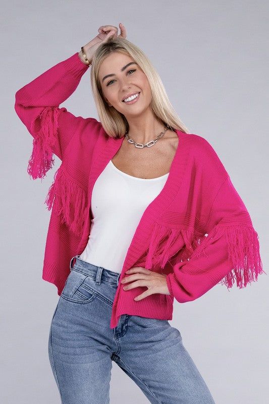 Tassel Open Cardigan - us.meeeshop