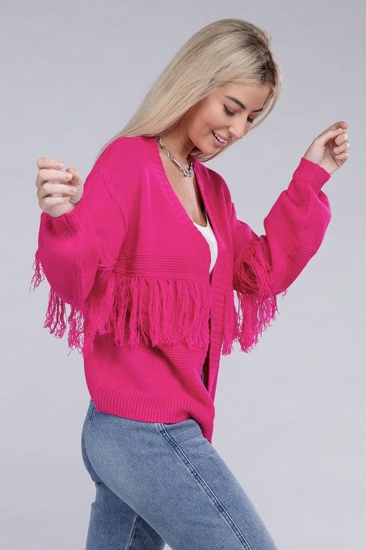 Tassel Open Cardigan - us.meeeshop