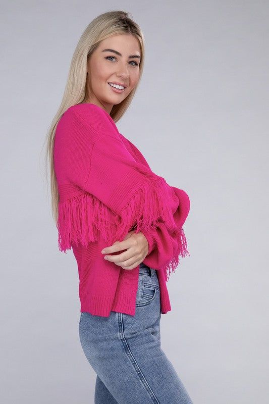 Tassel Open Cardigan - us.meeeshop