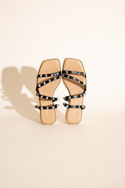 Temira-S Stud Flat Slides us.meeeshop - Shoes