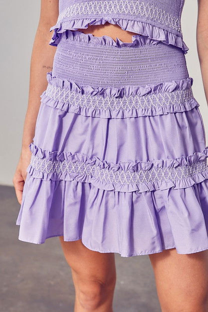 Tiered Ruffle Skirt us.meeeshop - 